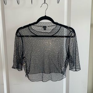 Rhinestone Cropped Top